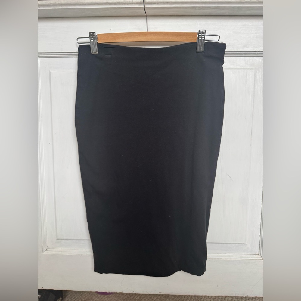 H&M Black Fitted stretch Pencil Skirt